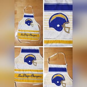 San Diego Chargers Vintage Style Apron NFL Football Blue Yellow GUC